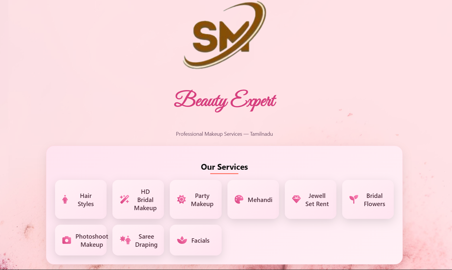 Makeup Artist Portfolio Website Thumbnail